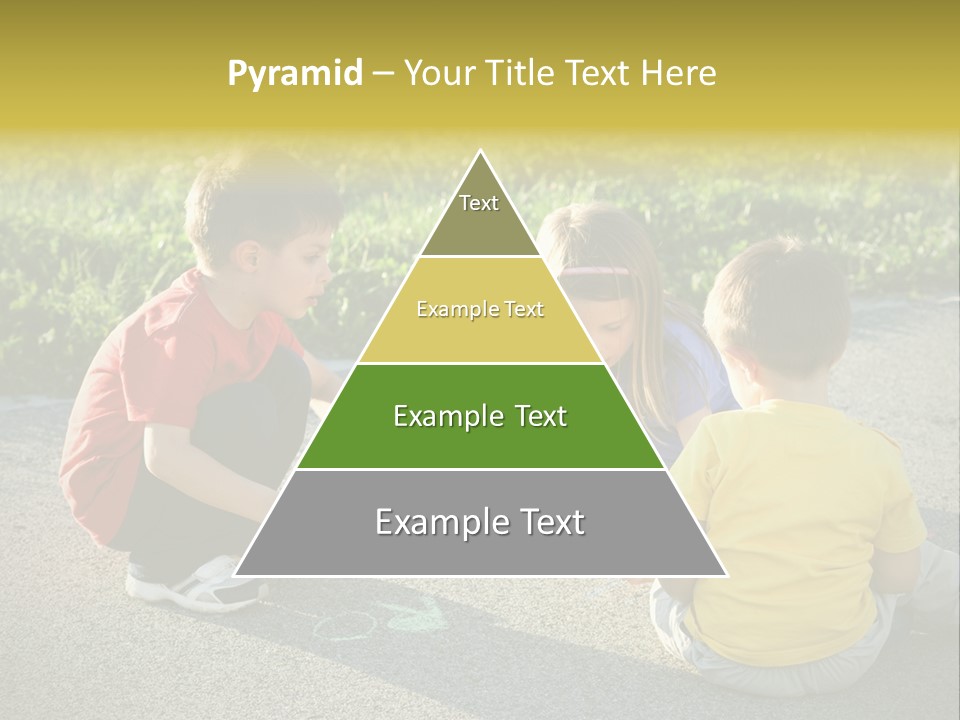 A Group Of Children Sitting On The Ground Playing With Each Other PowerPoint Template