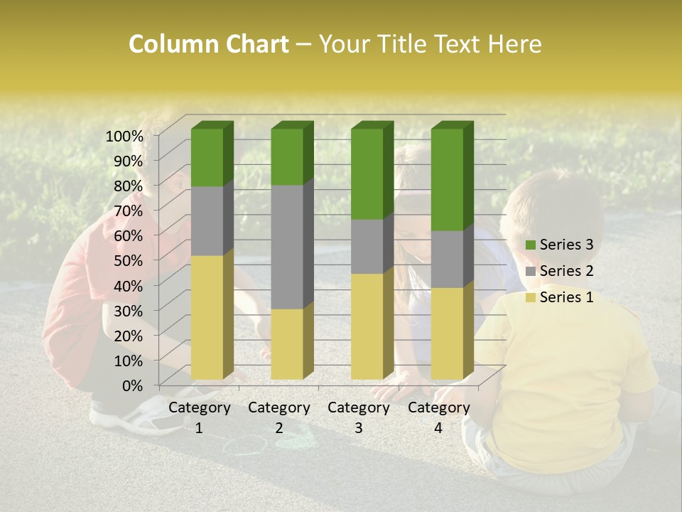 A Group Of Children Sitting On The Ground Playing With Each Other PowerPoint Template