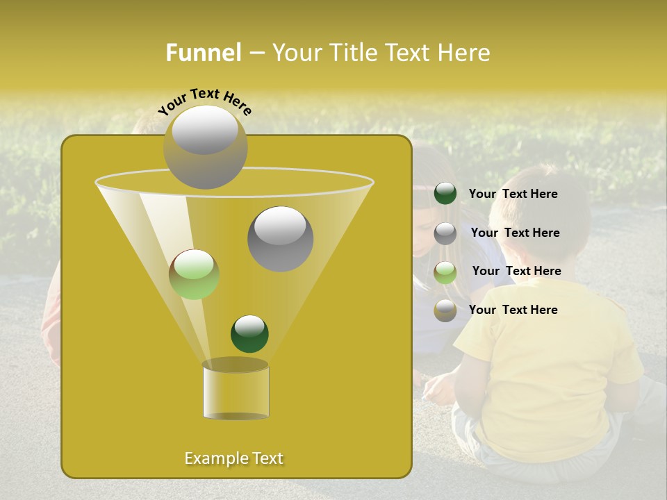 A Group Of Children Sitting On The Ground Playing With Each Other PowerPoint Template