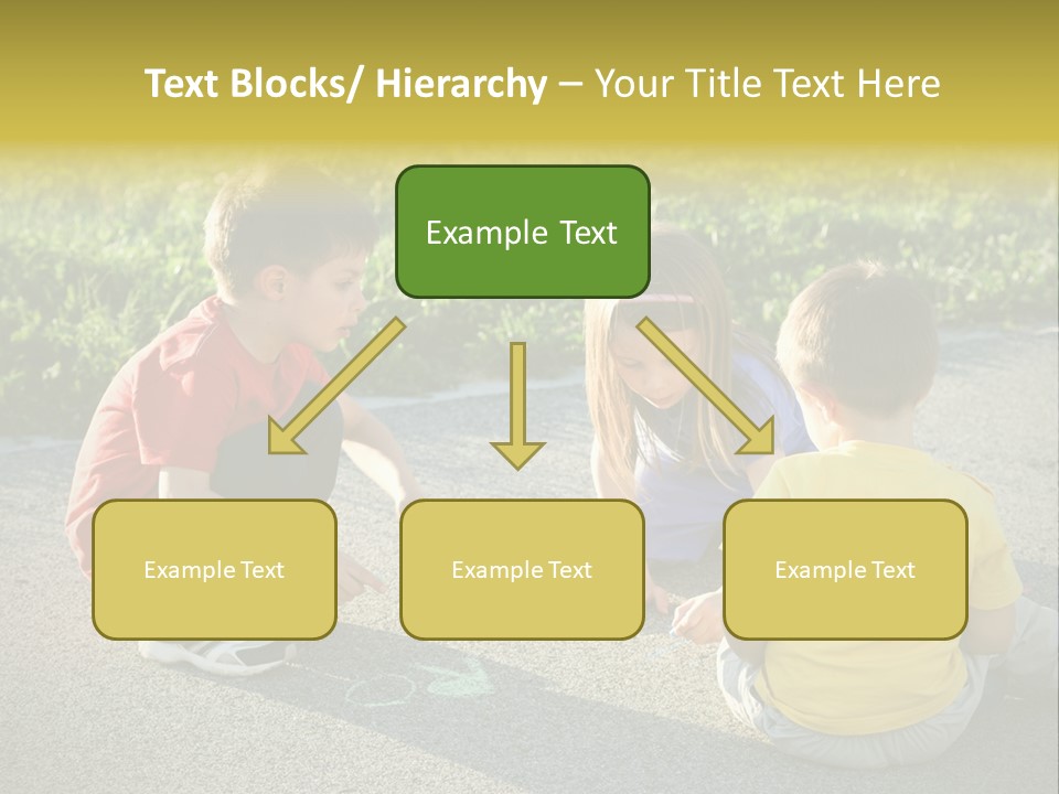 A Group Of Children Sitting On The Ground Playing With Each Other PowerPoint Template