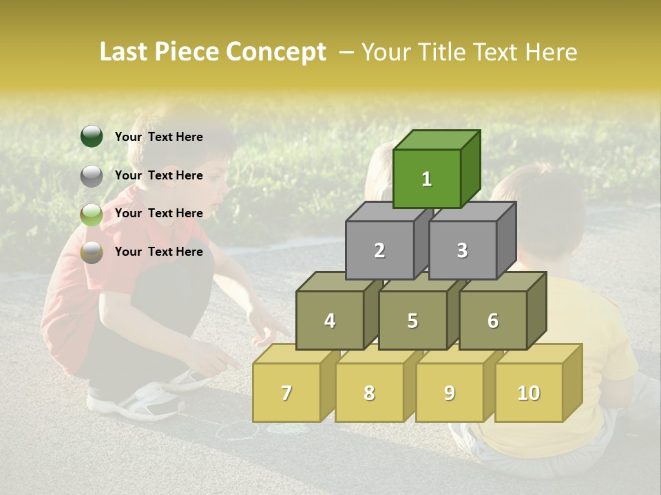 A Group Of Children Sitting On The Ground Playing With Each Other PowerPoint Template