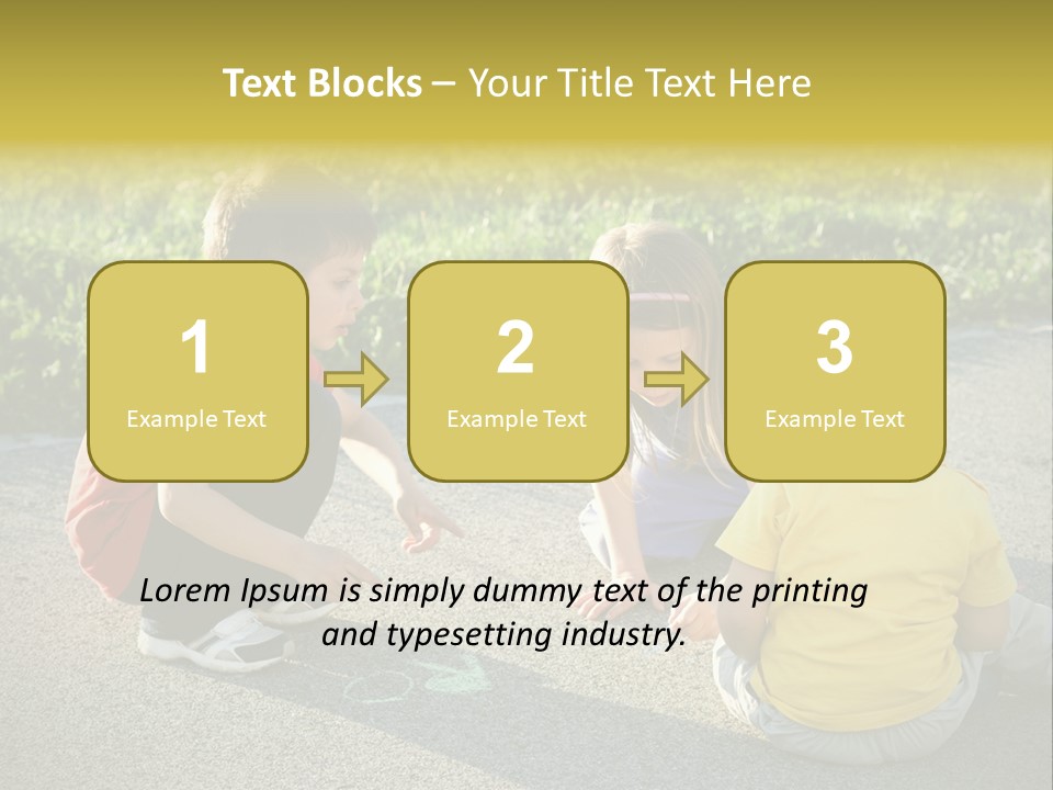 A Group Of Children Sitting On The Ground Playing With Each Other PowerPoint Template