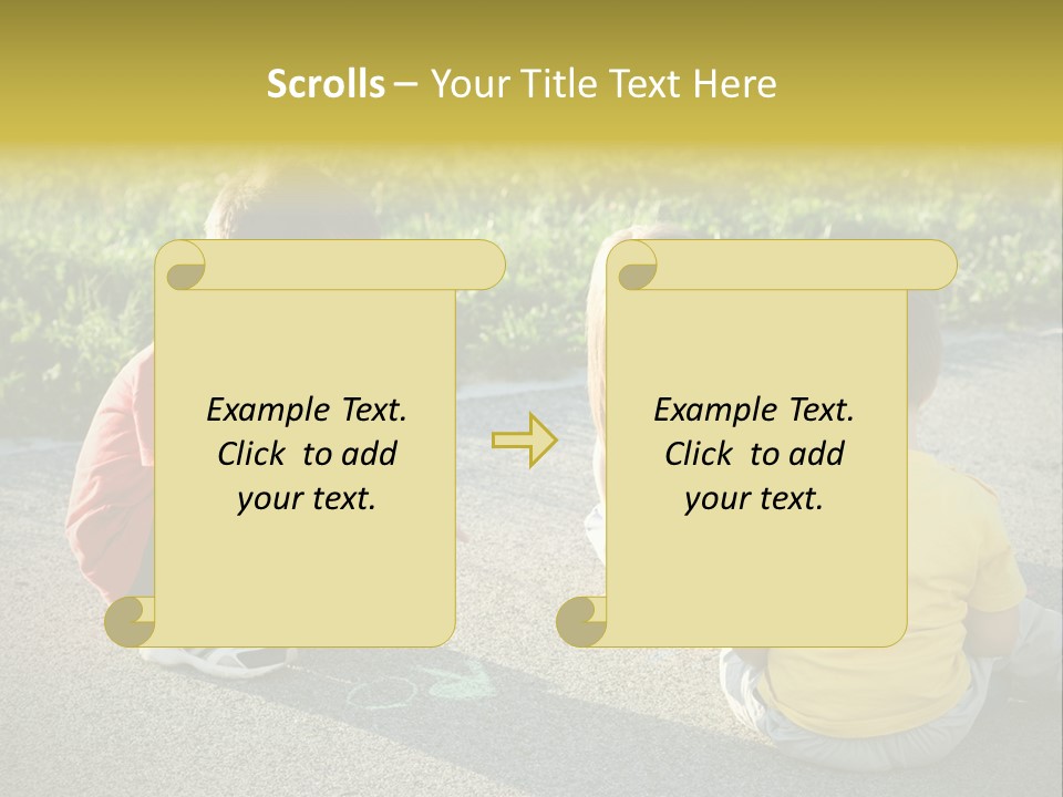 A Group Of Children Sitting On The Ground Playing With Each Other PowerPoint Template