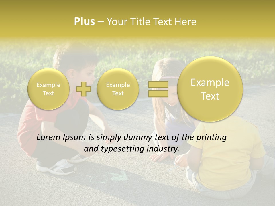 A Group Of Children Sitting On The Ground Playing With Each Other PowerPoint Template