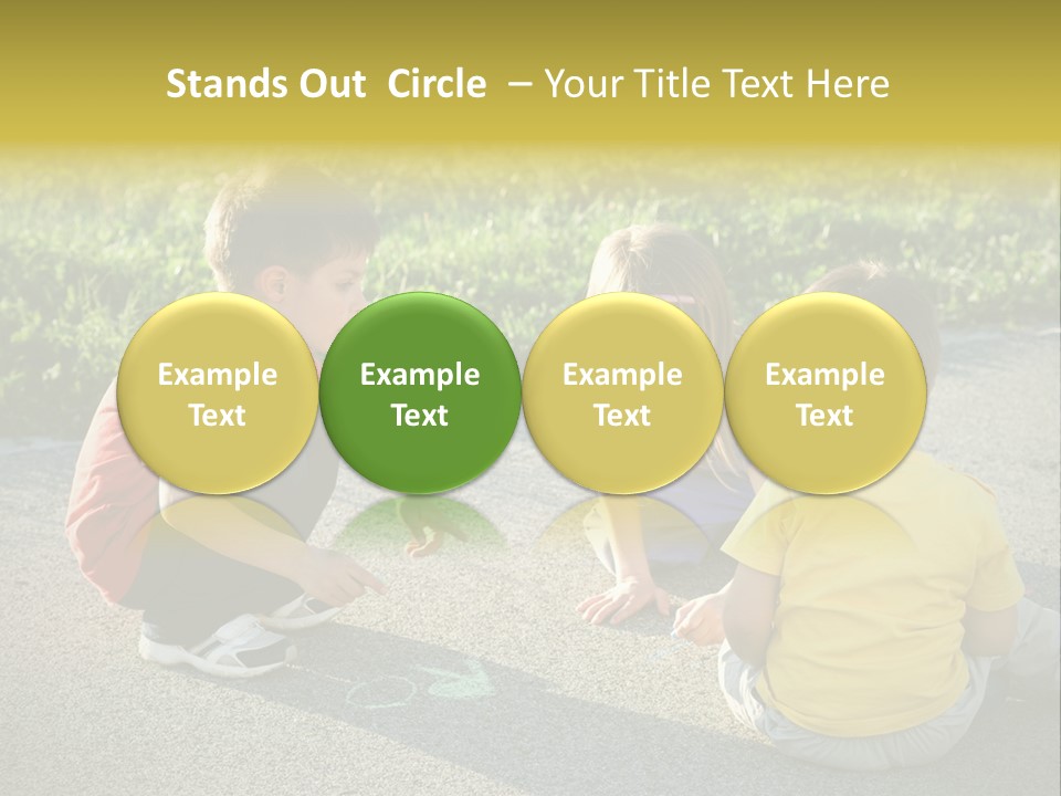 A Group Of Children Sitting On The Ground Playing With Each Other PowerPoint Template