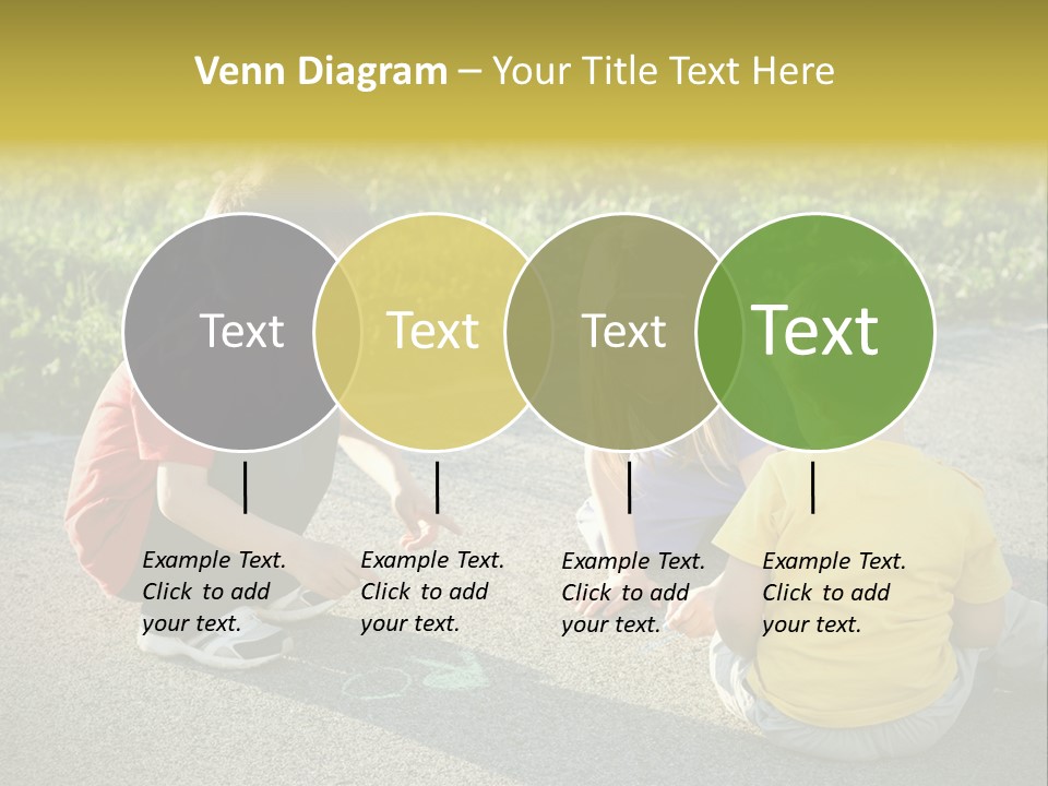 A Group Of Children Sitting On The Ground Playing With Each Other PowerPoint Template