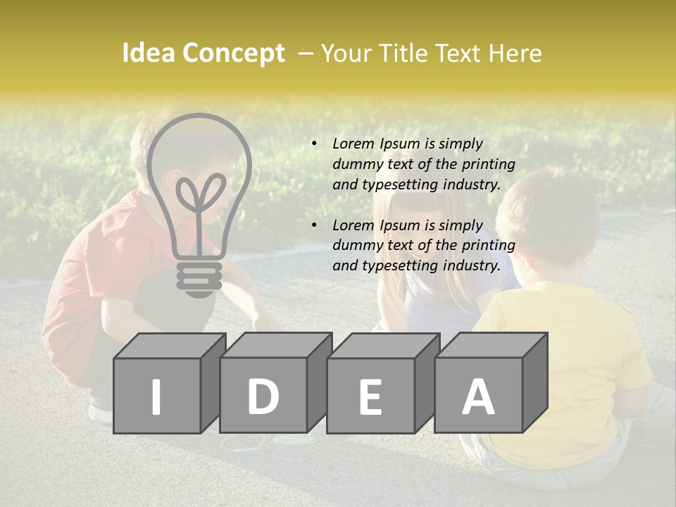 A Group Of Children Sitting On The Ground Playing With Each Other PowerPoint Template