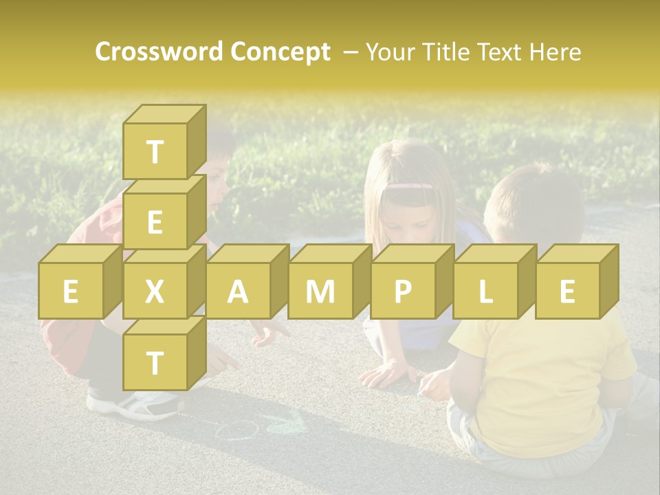 A Group Of Children Sitting On The Ground Playing With Each Other PowerPoint Template