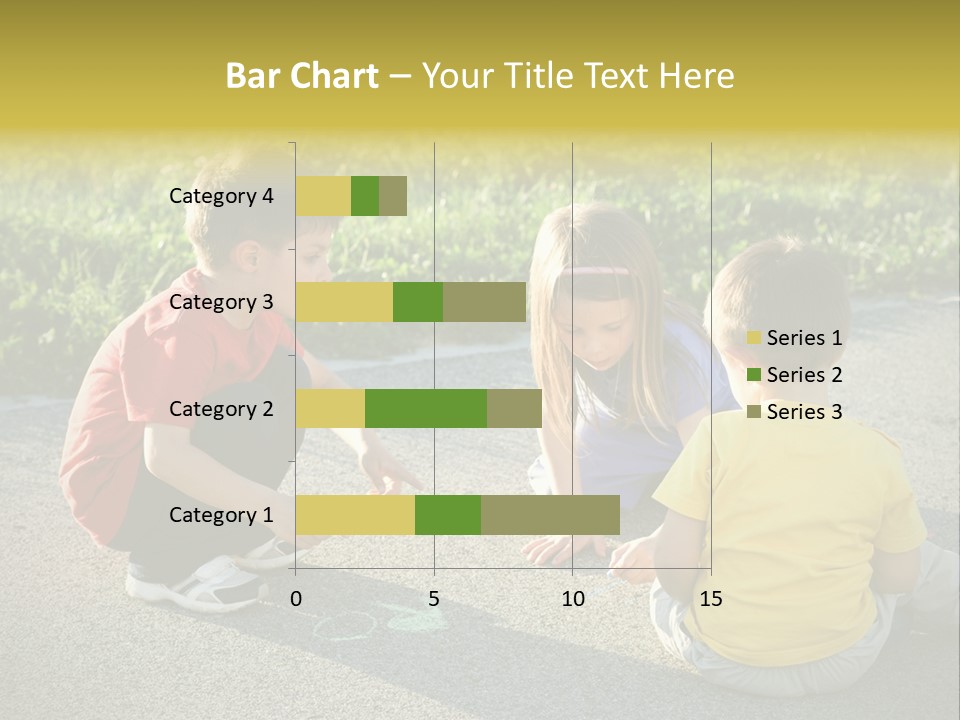 A Group Of Children Sitting On The Ground Playing With Each Other PowerPoint Template
