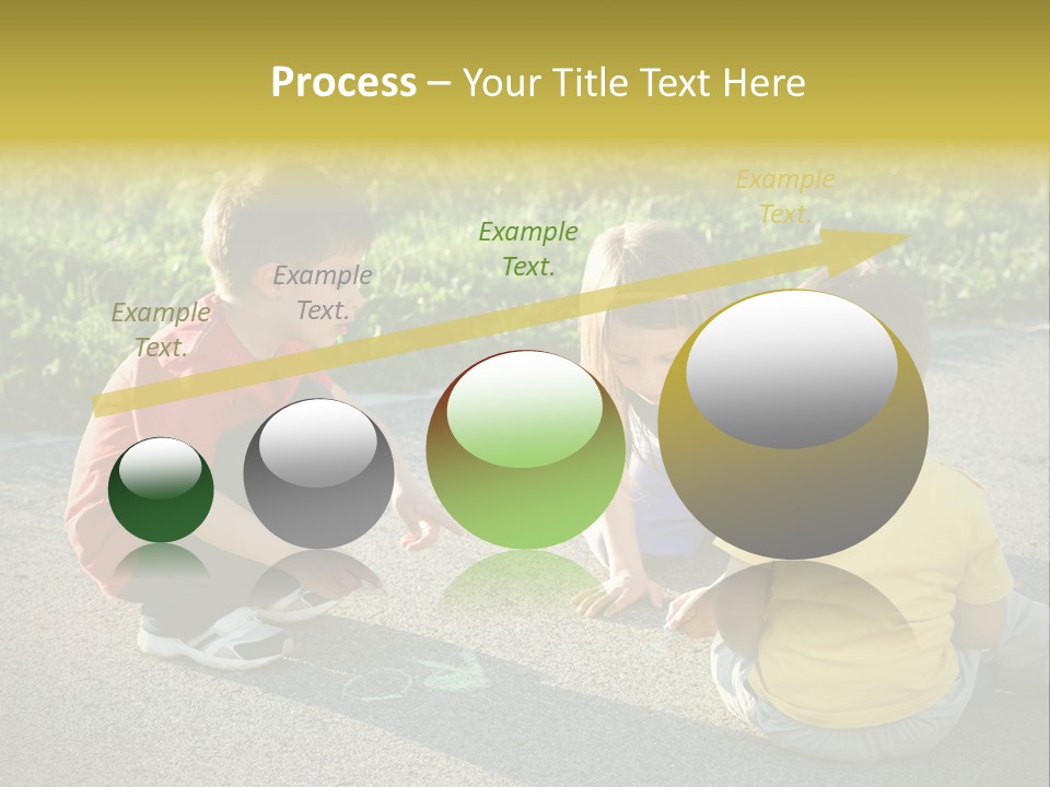 A Group Of Children Sitting On The Ground Playing With Each Other PowerPoint Template