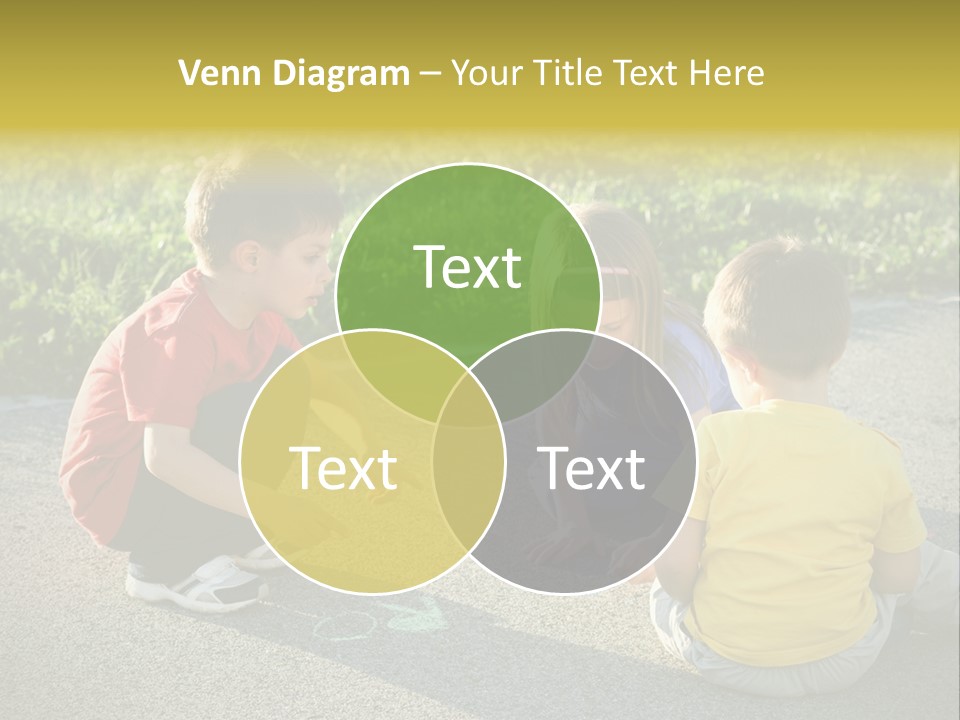 A Group Of Children Sitting On The Ground Playing With Each Other PowerPoint Template