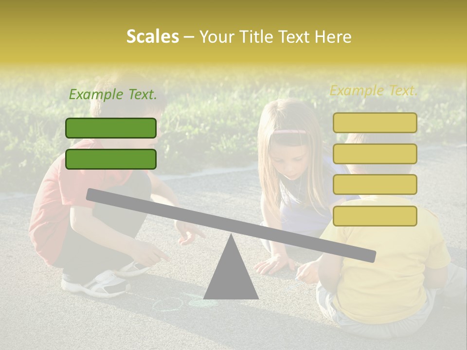 A Group Of Children Sitting On The Ground Playing With Each Other PowerPoint Template