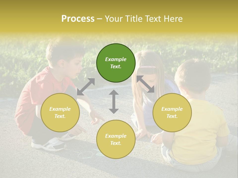A Group Of Children Sitting On The Ground Playing With Each Other PowerPoint Template