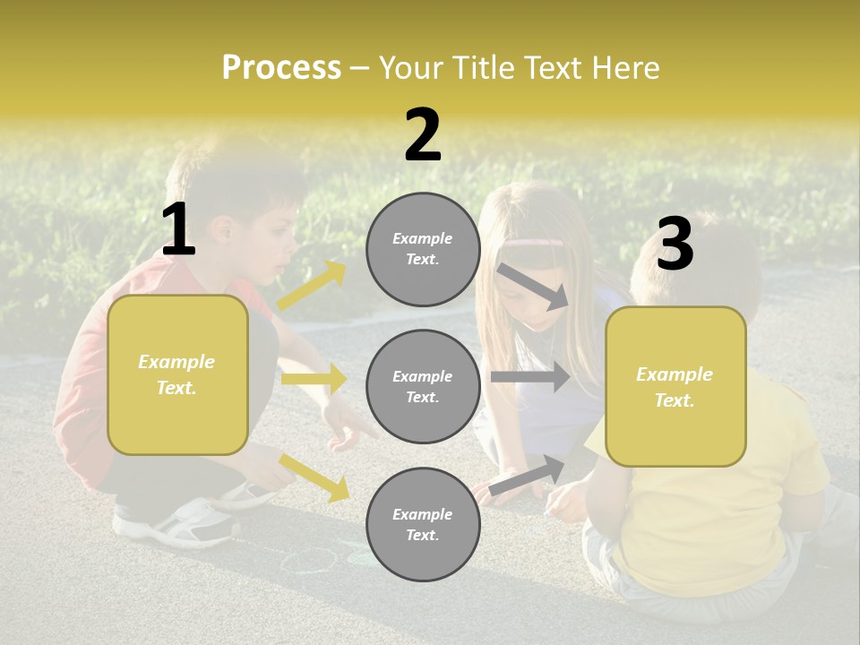 A Group Of Children Sitting On The Ground Playing With Each Other PowerPoint Template