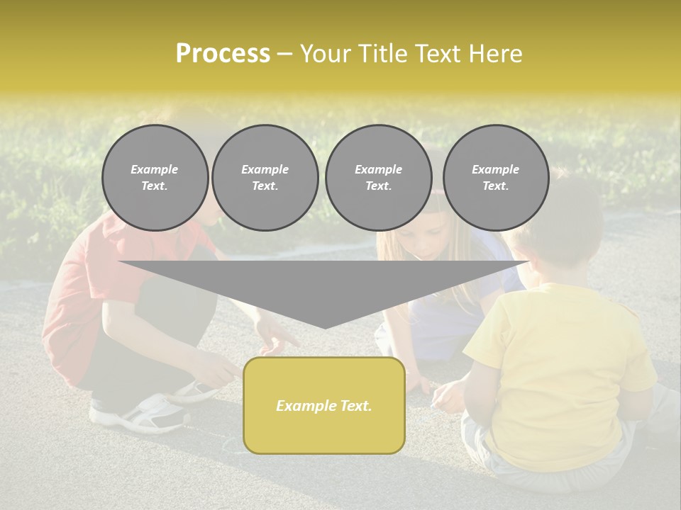 A Group Of Children Sitting On The Ground Playing With Each Other PowerPoint Template