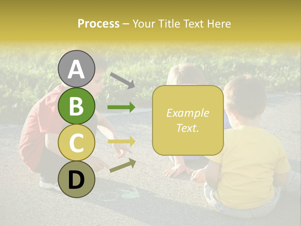 A Group Of Children Sitting On The Ground Playing With Each Other PowerPoint Template