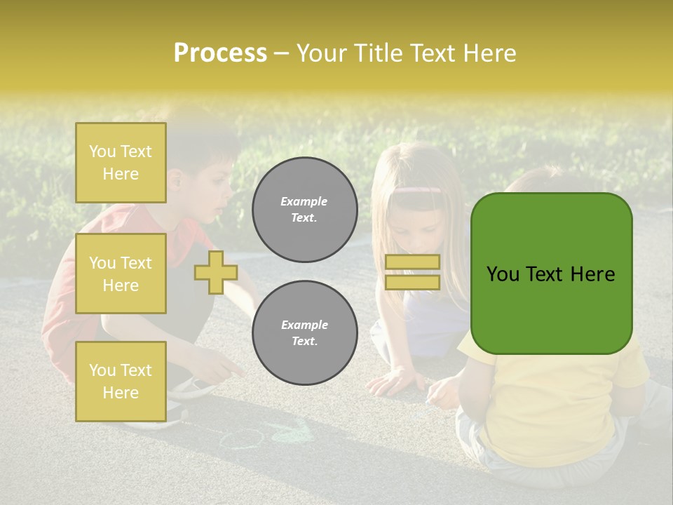 A Group Of Children Sitting On The Ground Playing With Each Other PowerPoint Template