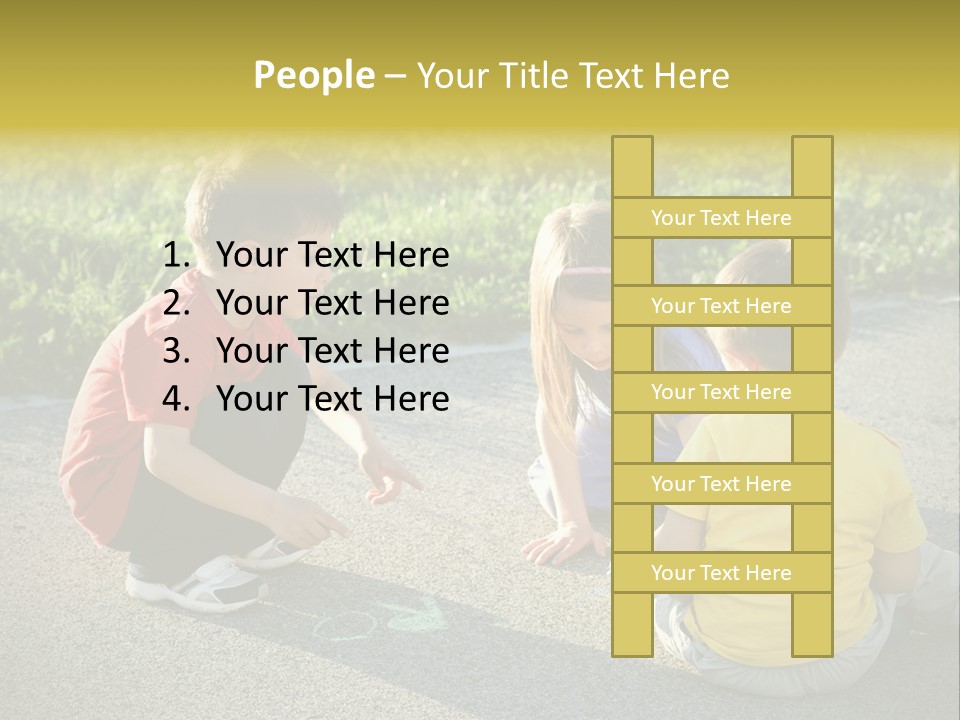 A Group Of Children Sitting On The Ground Playing With Each Other PowerPoint Template