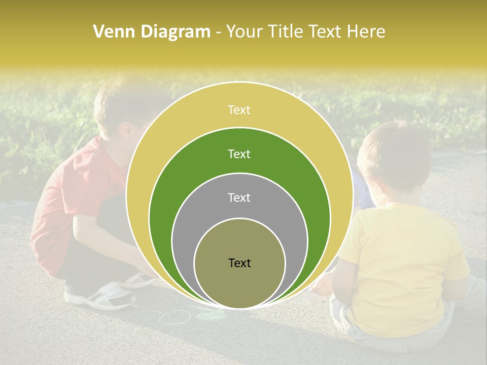 A Group Of Children Sitting On The Ground Playing With Each Other PowerPoint Template