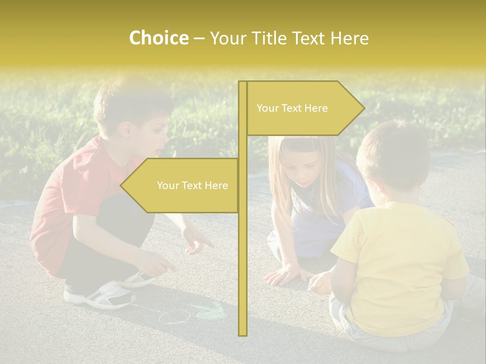 A Group Of Children Sitting On The Ground Playing With Each Other PowerPoint Template