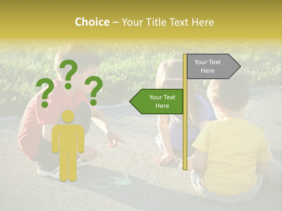 A Group Of Children Sitting On The Ground Playing With Each Other PowerPoint Template