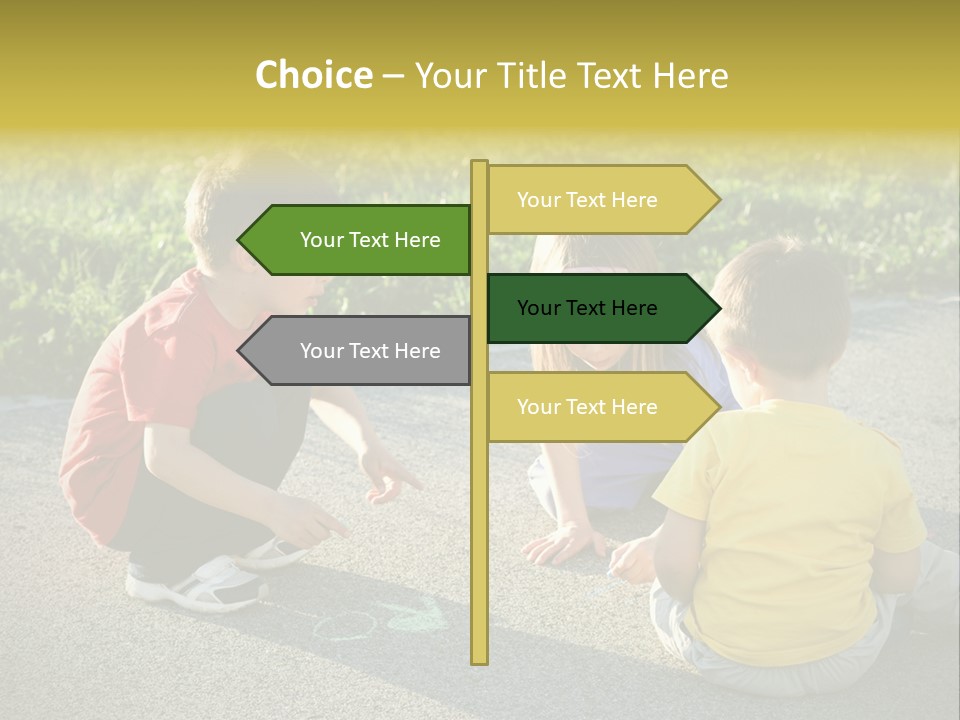 A Group Of Children Sitting On The Ground Playing With Each Other PowerPoint Template