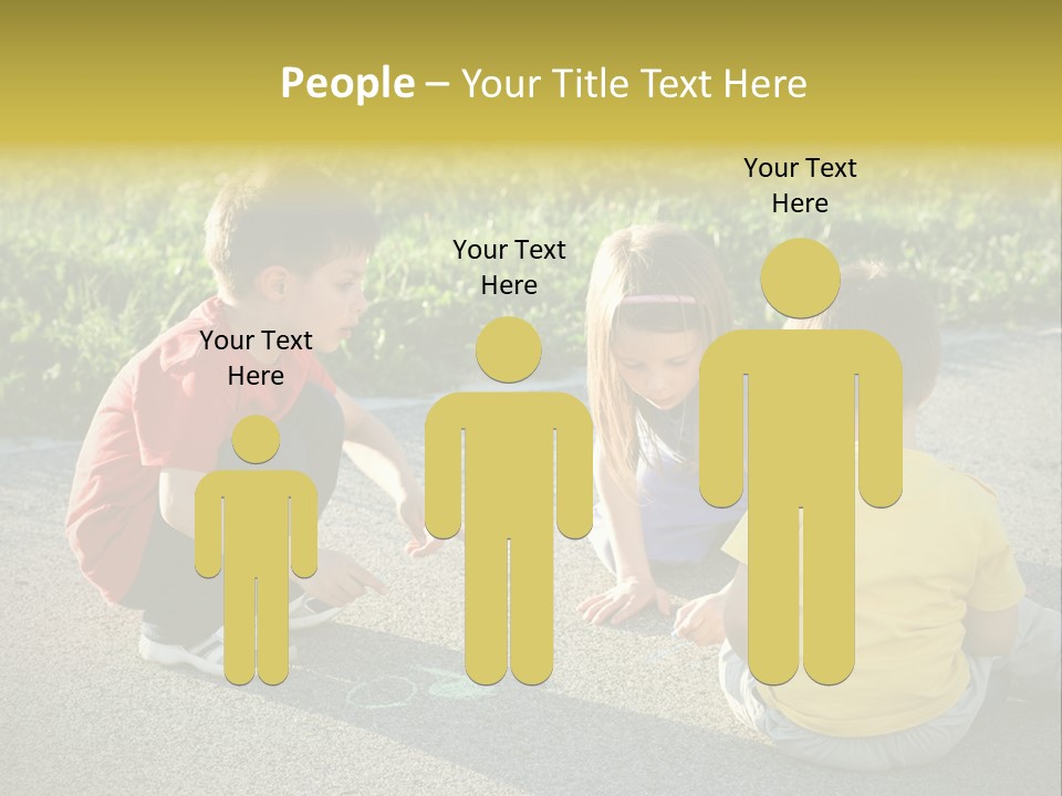 A Group Of Children Sitting On The Ground Playing With Each Other PowerPoint Template
