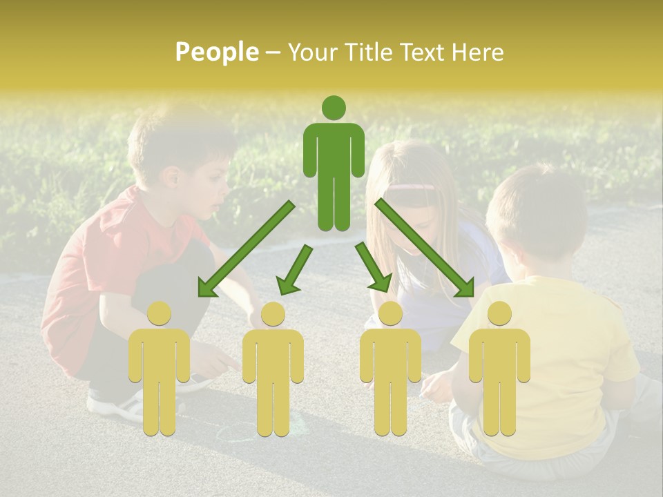 A Group Of Children Sitting On The Ground Playing With Each Other PowerPoint Template