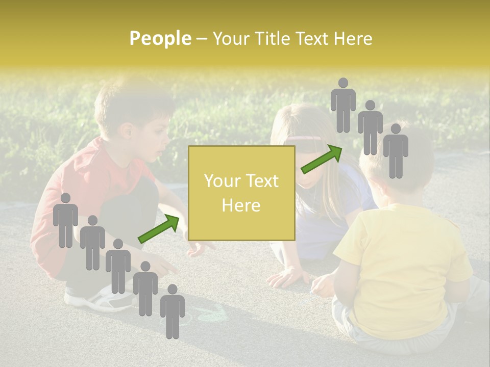 A Group Of Children Sitting On The Ground Playing With Each Other PowerPoint Template