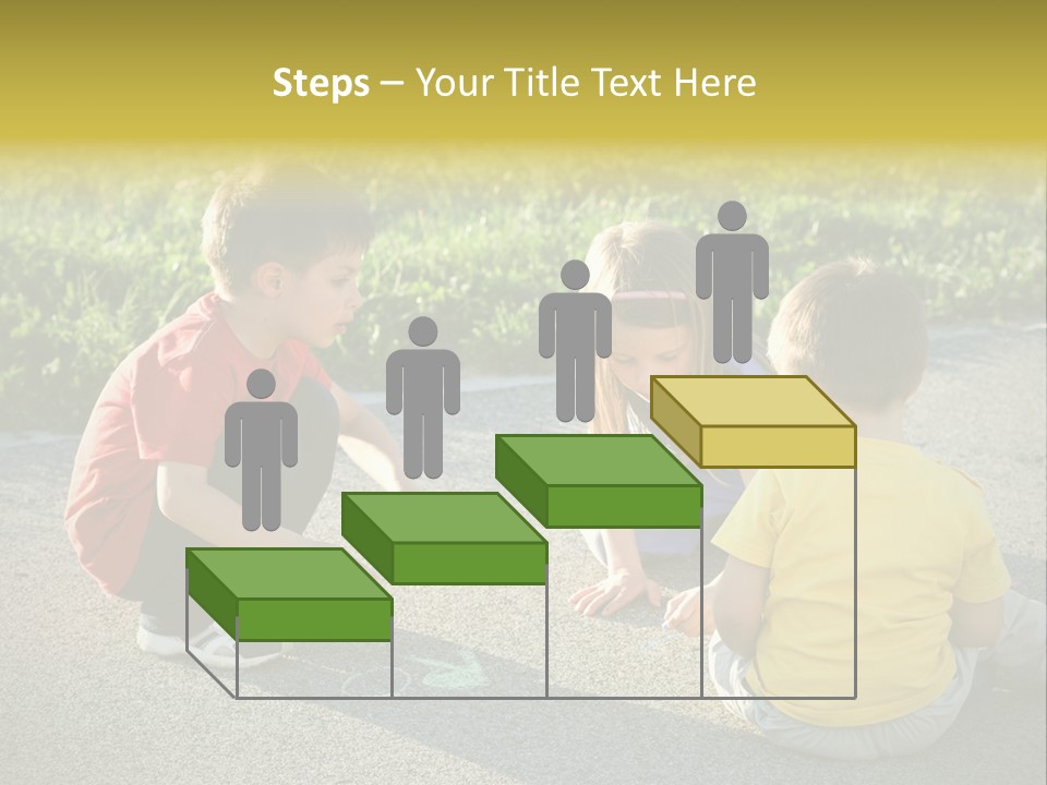 A Group Of Children Sitting On The Ground Playing With Each Other PowerPoint Template