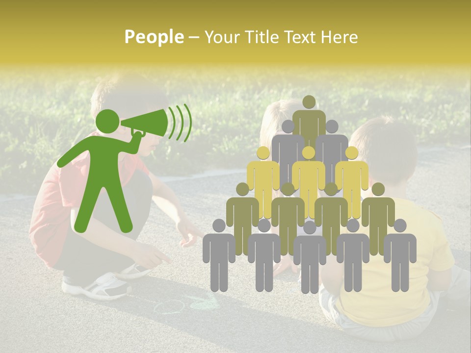 A Group Of Children Sitting On The Ground Playing With Each Other PowerPoint Template