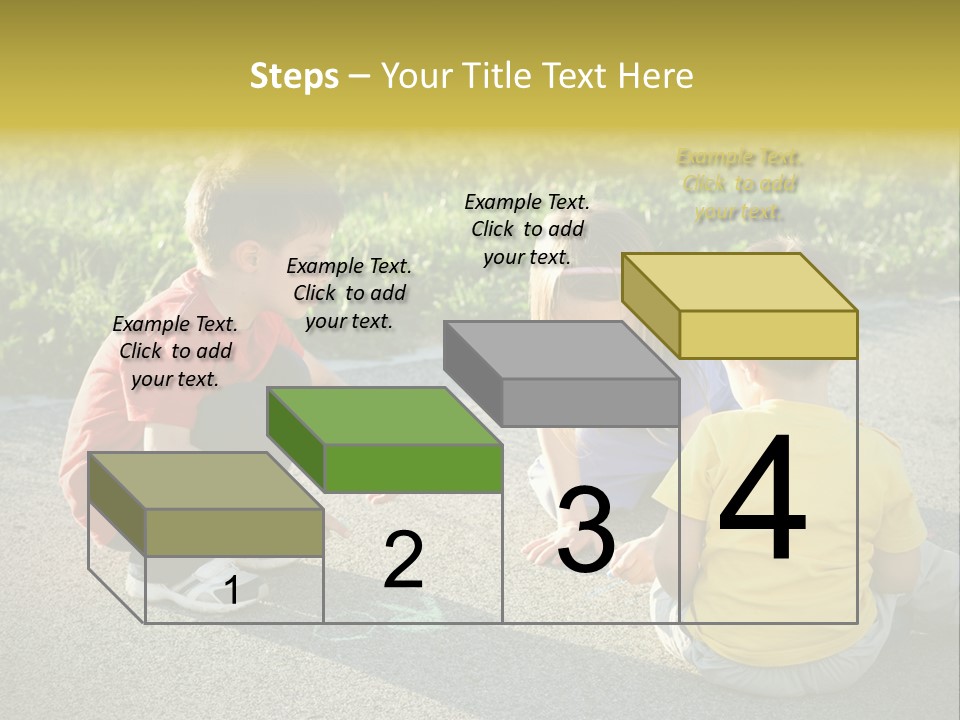 A Group Of Children Sitting On The Ground Playing With Each Other PowerPoint Template