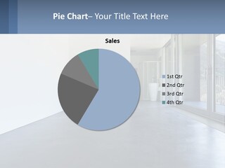 An Empty Room With A Sliding Glass Door PowerPoint Template