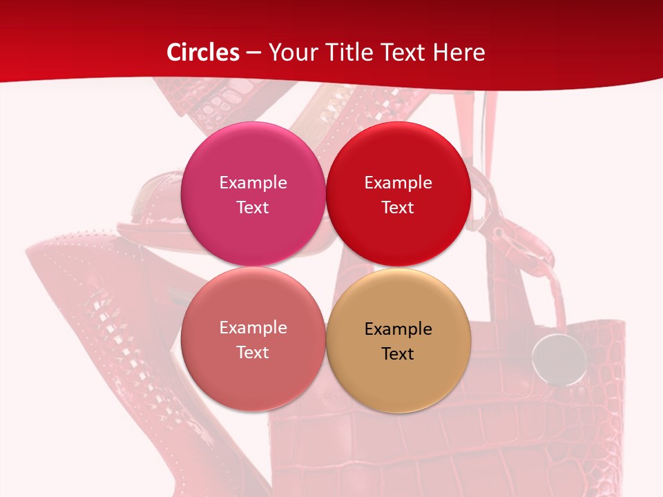 A Red Purse And High Heels Powerpoint Template PowerPoint Template