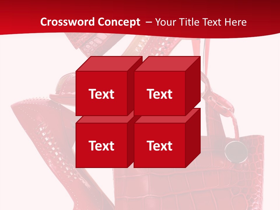A Red Purse And High Heels Powerpoint Template PowerPoint Template