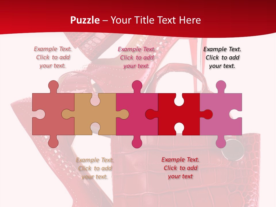 A Red Purse And High Heels Powerpoint Template PowerPoint Template