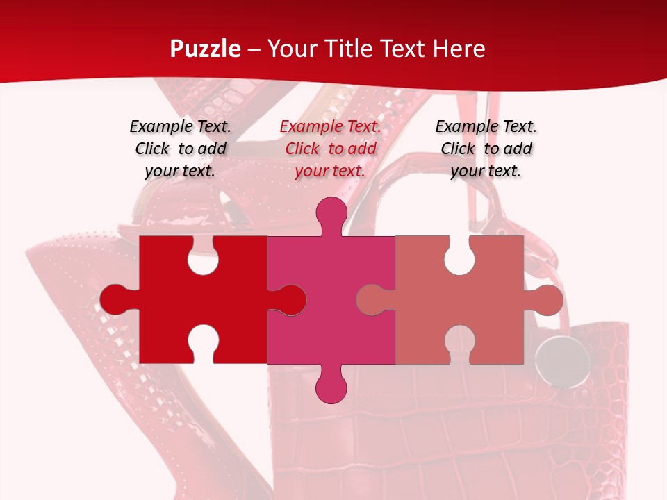 A Red Purse And High Heels Powerpoint Template PowerPoint Template
