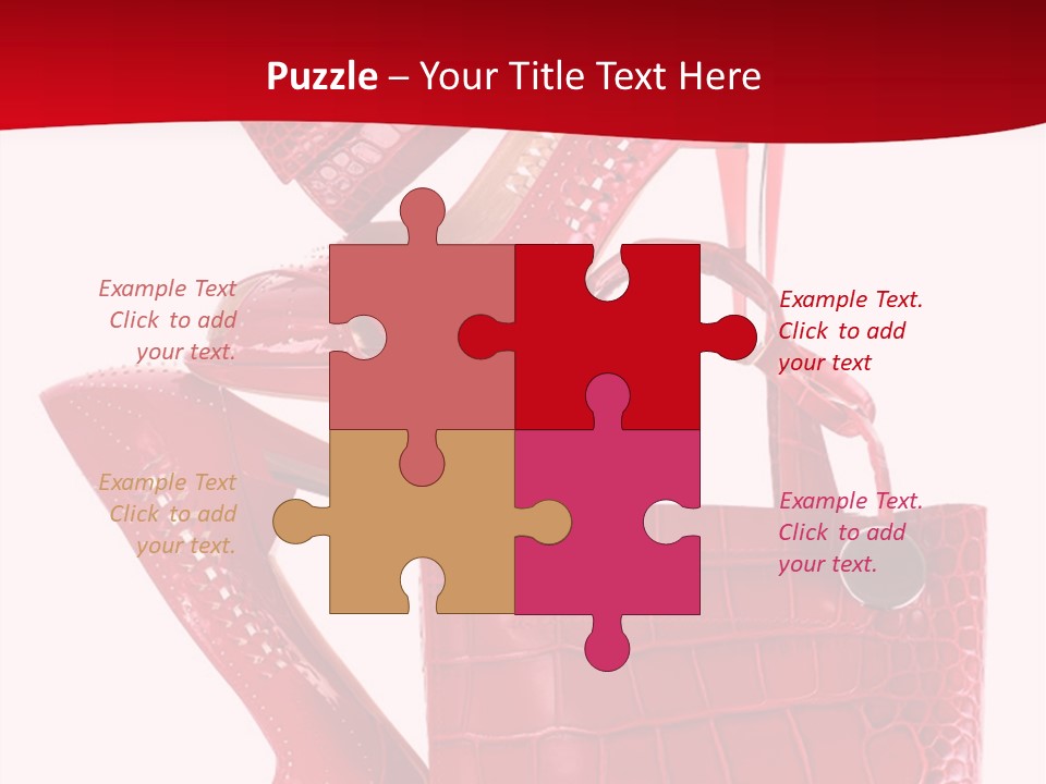 A Red Purse And High Heels Powerpoint Template PowerPoint Template