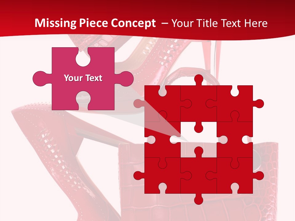 A Red Purse And High Heels Powerpoint Template PowerPoint Template