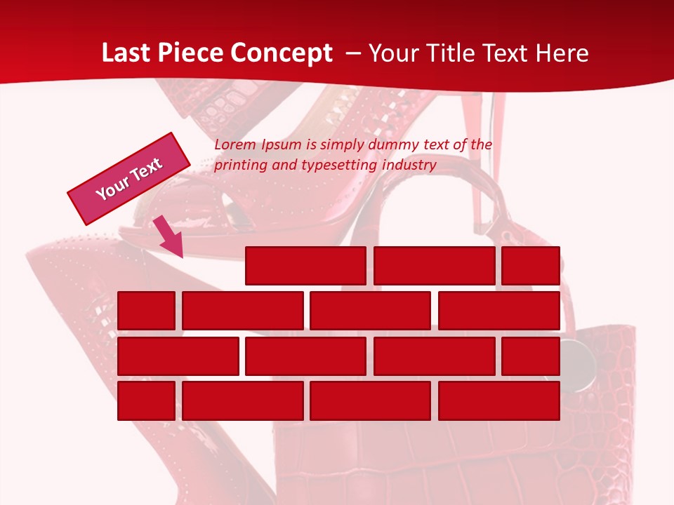 A Red Purse And High Heels Powerpoint Template PowerPoint Template