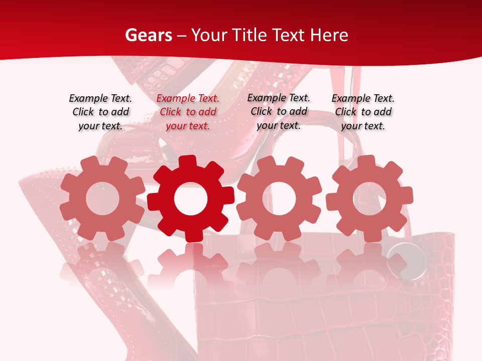 A Red Purse And High Heels Powerpoint Template PowerPoint Template