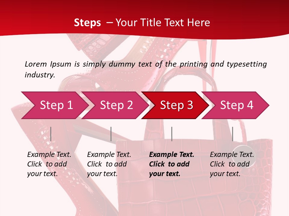 A Red Purse And High Heels Powerpoint Template PowerPoint Template