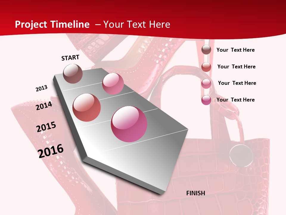 A Red Purse And High Heels Powerpoint Template PowerPoint Template