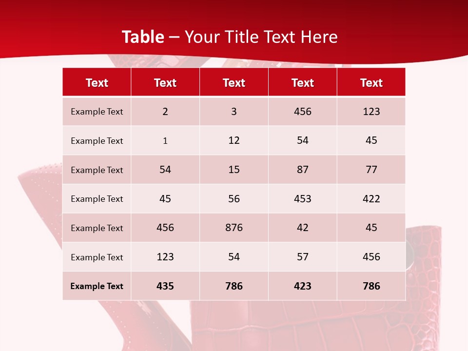 A Red Purse And High Heels Powerpoint Template PowerPoint Template
