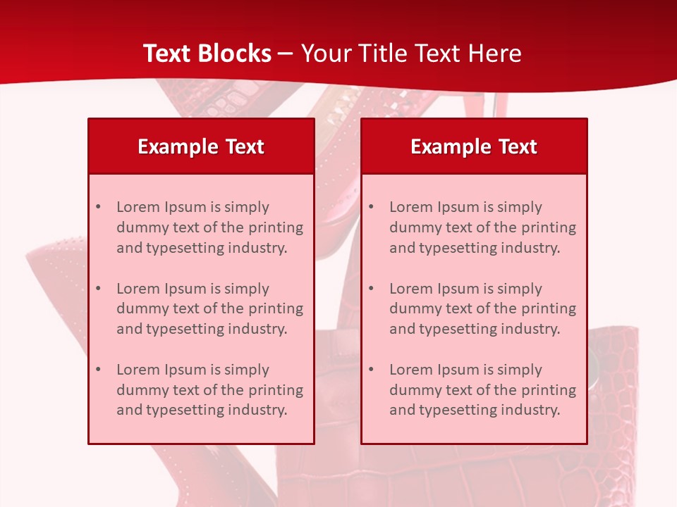 A Red Purse And High Heels Powerpoint Template PowerPoint Template