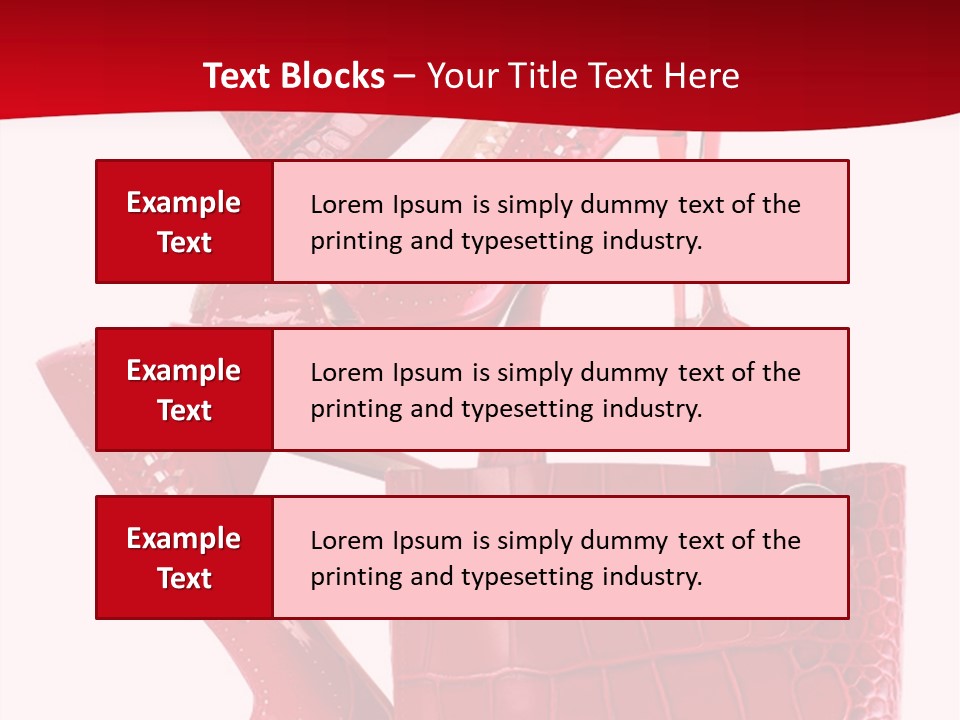 A Red Purse And High Heels Powerpoint Template PowerPoint Template