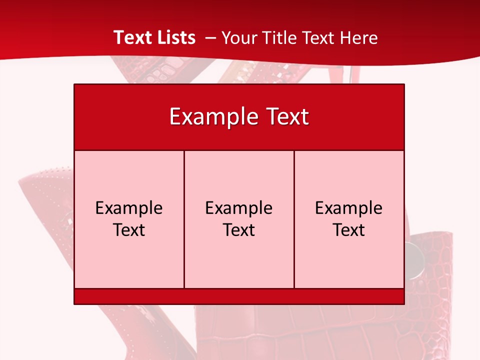 A Red Purse And High Heels Powerpoint Template PowerPoint Template