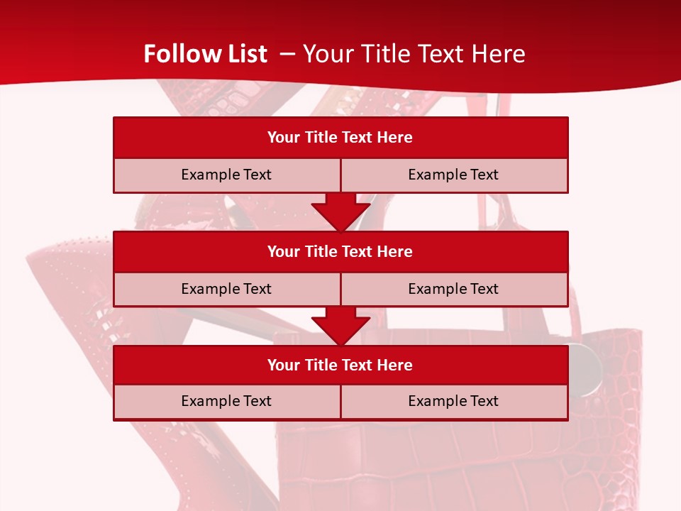 A Red Purse And High Heels Powerpoint Template PowerPoint Template