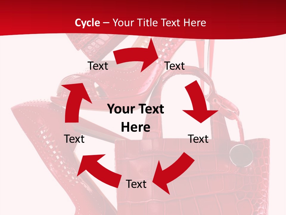 A Red Purse And High Heels Powerpoint Template PowerPoint Template