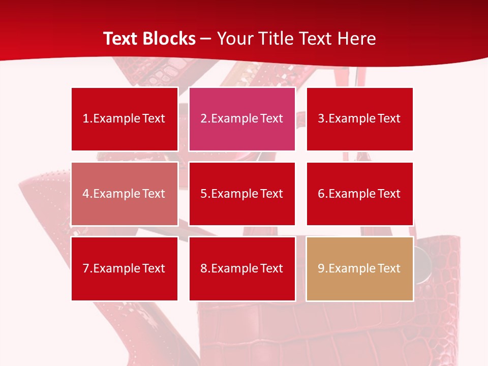 A Red Purse And High Heels Powerpoint Template PowerPoint Template